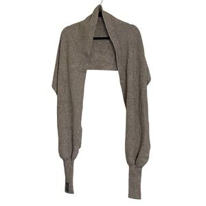 Freya Harper London Knit Bolero Shrug Sweater Long Sleeve Gray Women